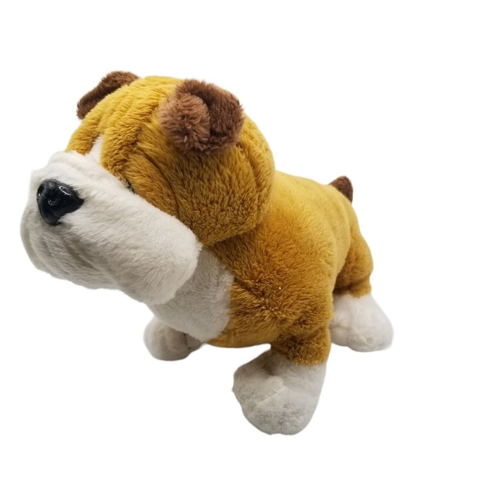 Ganz Webkinz Lil' Kinz Bulldog Plush Stuffed Animal Toy Brown White NO CODE